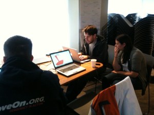 Sunday morning during the integration phase a few hours before the demo